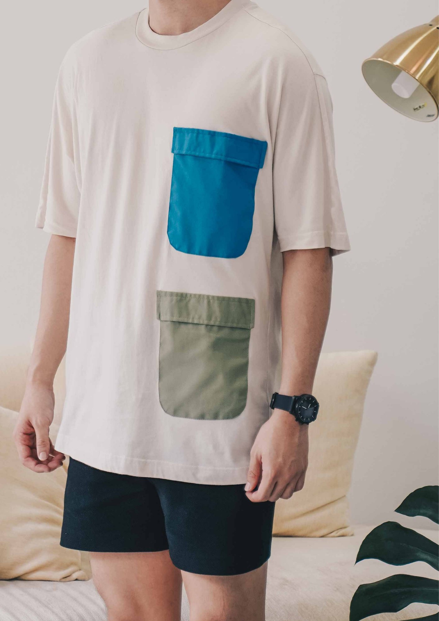 eliot malaysia tshirt tee leslie png 100% cotton clothing patch pockets streetwear t-shirt sand apparel shirt top boxy fit statement piece lightweight oversize oversized ribbed crew neckline effortless look