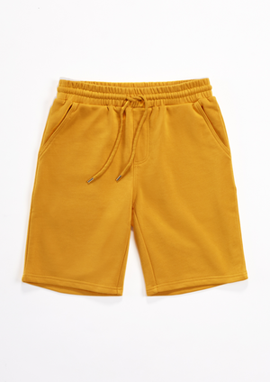 Eliot Malaysia Shorts Premium French Terry Local Oversized Oversize Fit Elastic Clothing Apparel Mustard Yellow