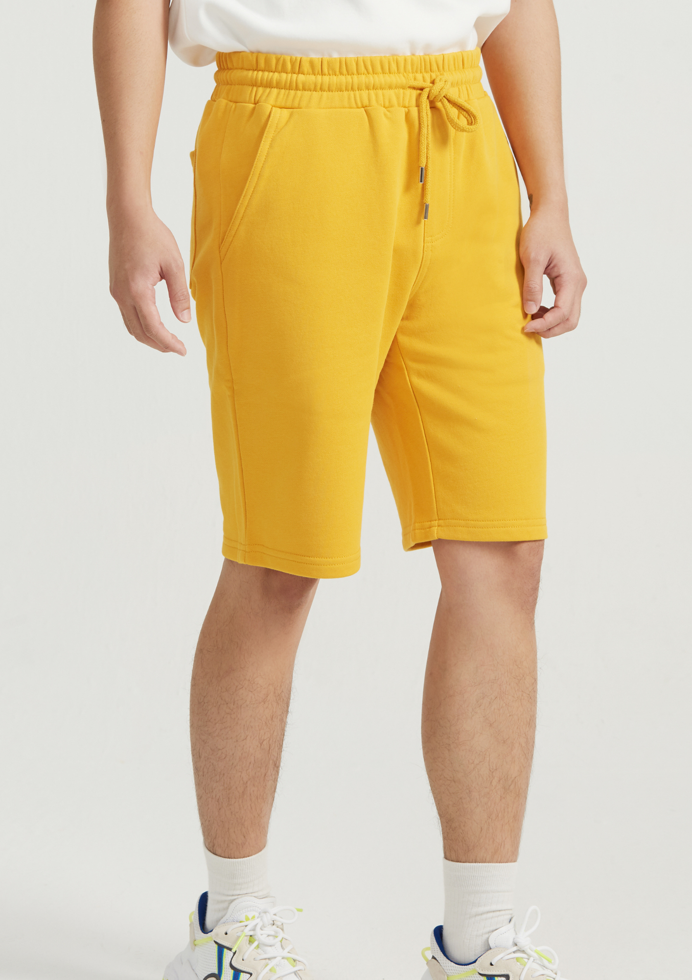 Yellow french online terry shorts