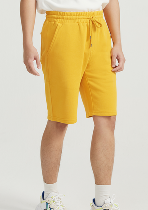 Eliot Malaysia Shorts Premium French Terry Local Oversized Oversize Fit Elastic Clothing Apparel Mustard Yellow